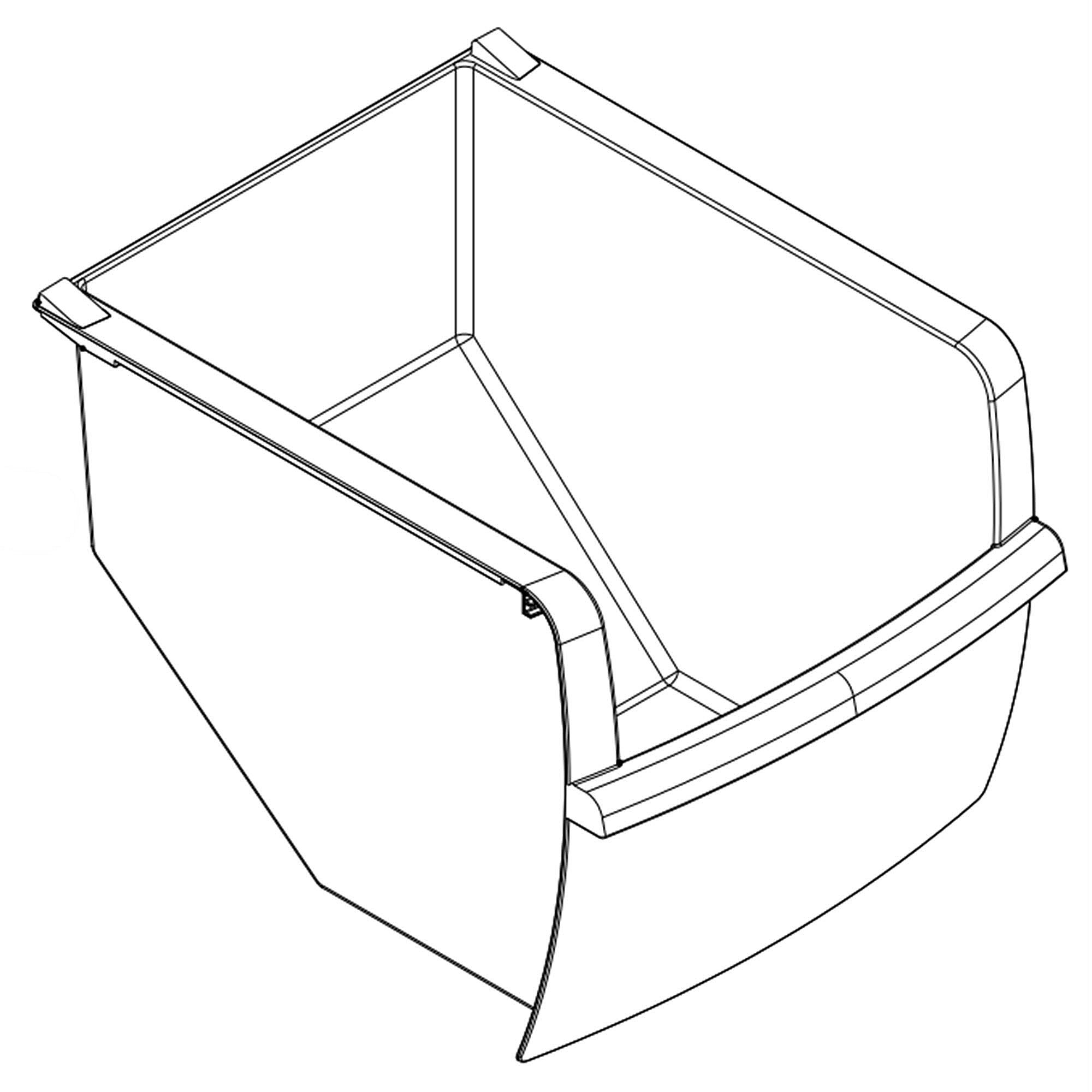 Part #w11577967, Bin-Freezer | 17.25 x 13.75 x 14.00