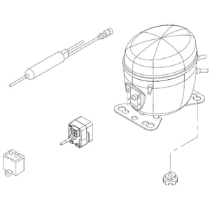 Refrigerator Compressor Assembly (replaces W11547126) W11580057