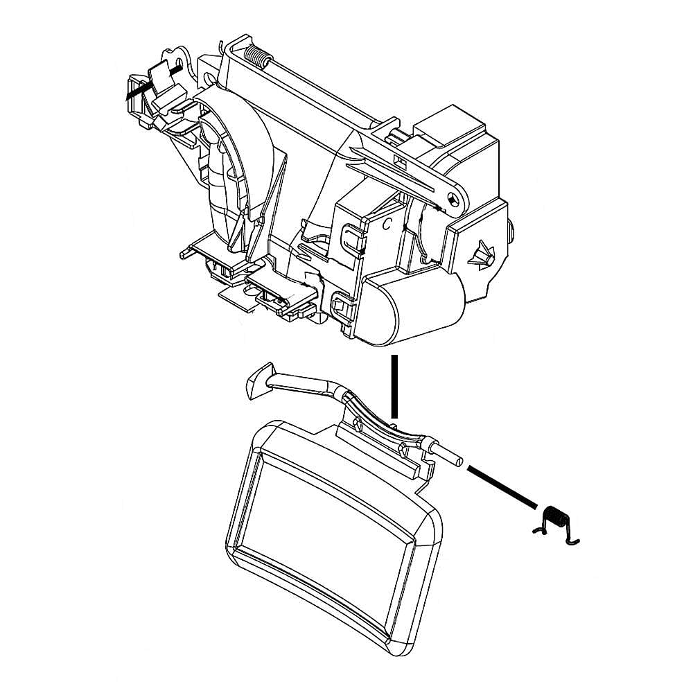Part #wp13005703W, Refrigerator Dispenser Ice Chute / 7.75 x 7.75 x 7.50