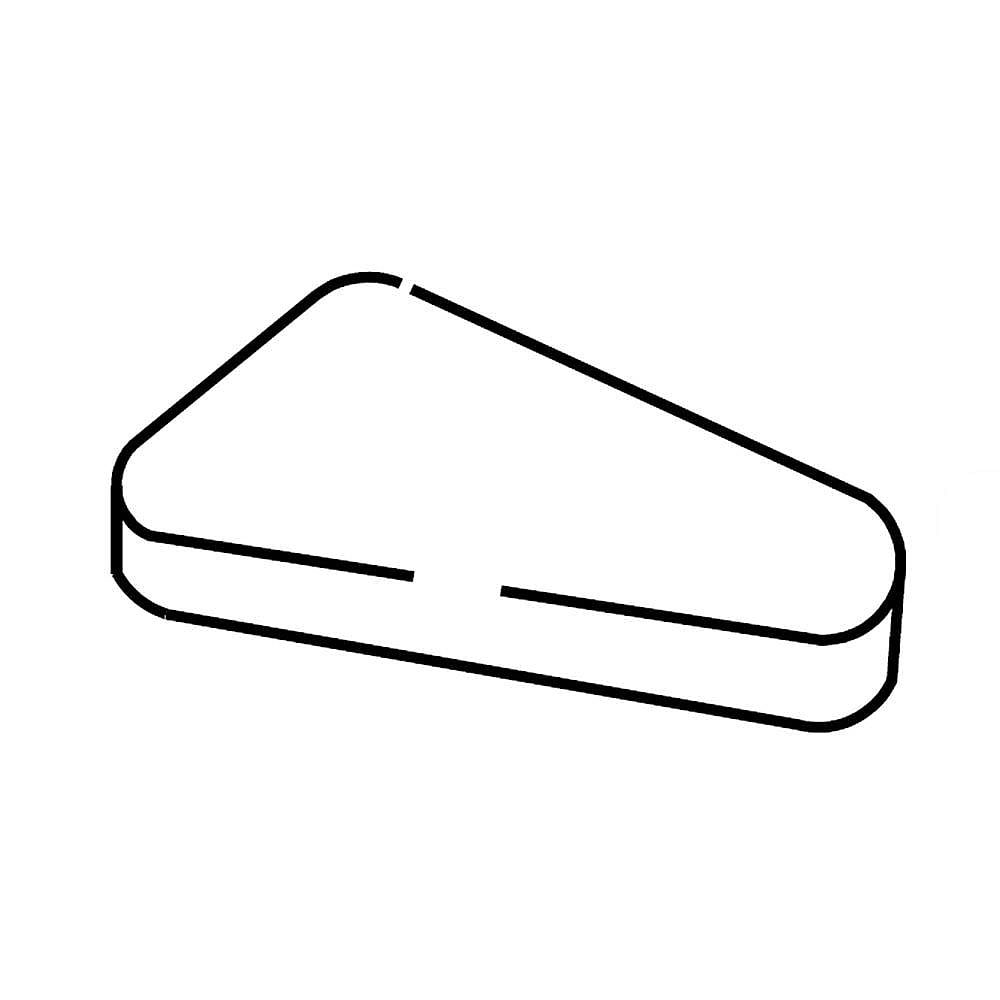 Part #wp2213363, Refrigerator Freezer Door Hinge Cover / 5.25 x 2.75 x 0.75