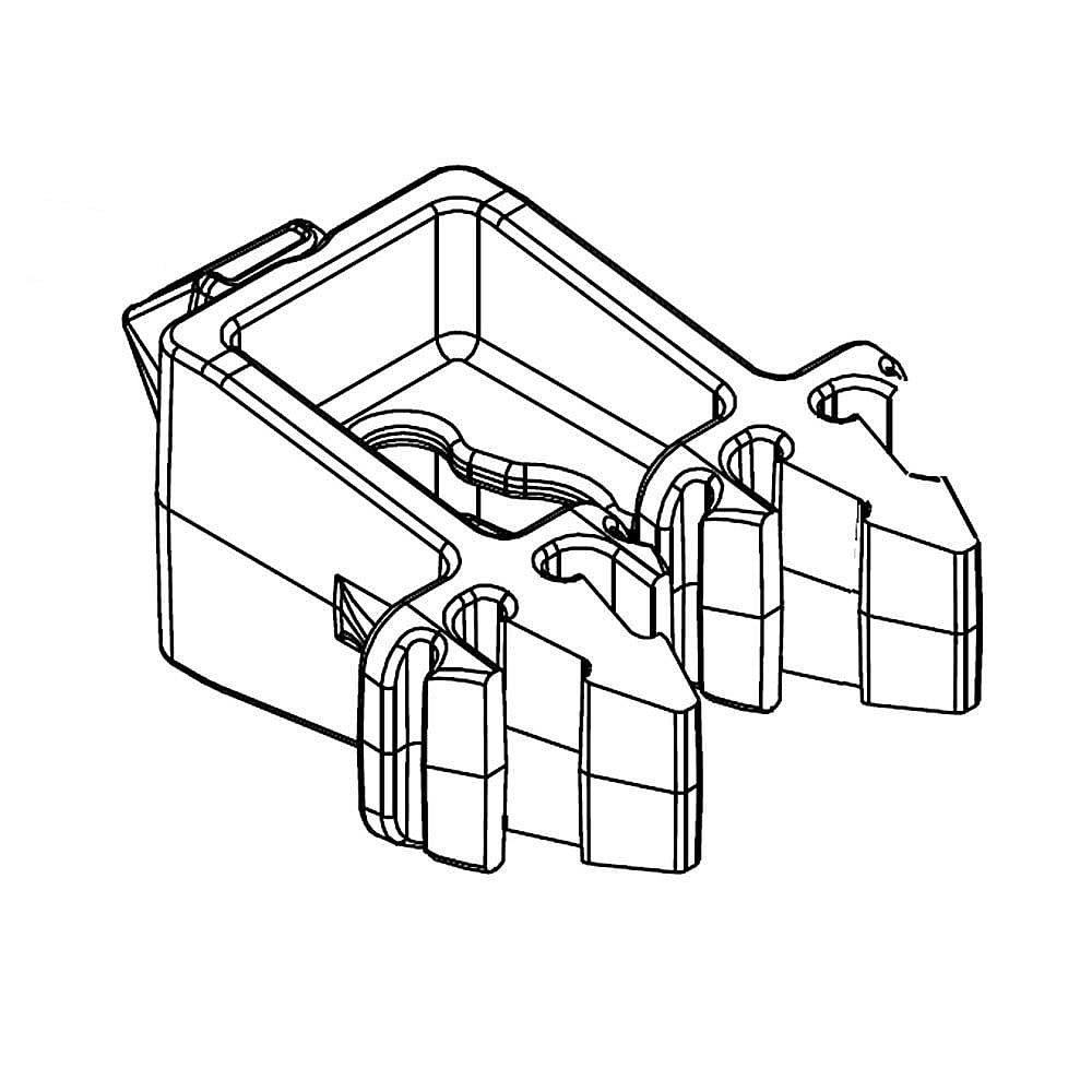 Part #wp326020544, Refrigerator Condenser Coil Support | 2.00 x 1.50 x 1.00