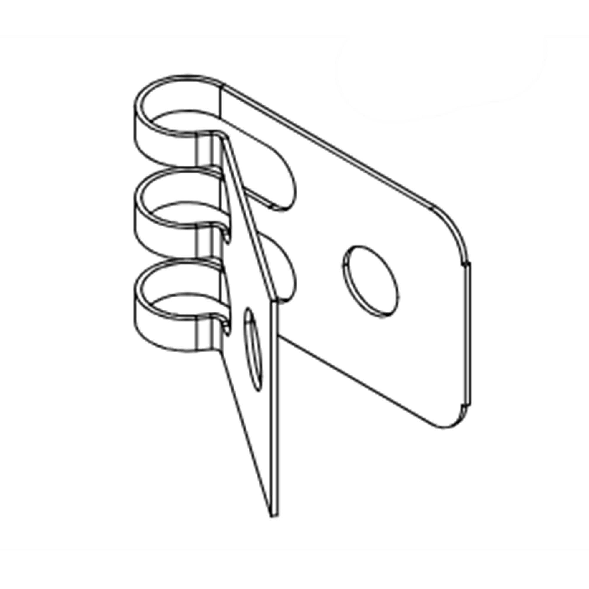 Part #wp488366, Freezer Water Inlet Tubing Clamp / 1.00 x 0.75 x 0.37
