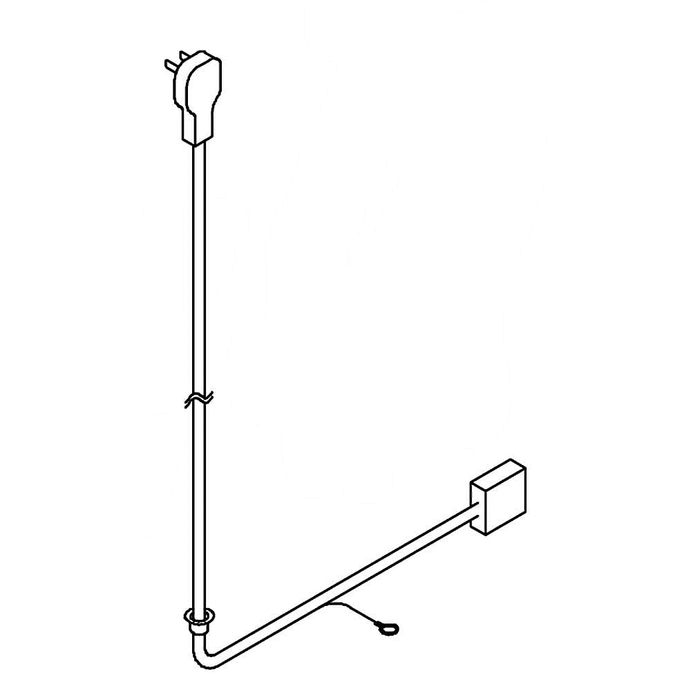Part #wpw10204676, Refrigerator Power Cord / 10.10 x 8.95 x 0.02