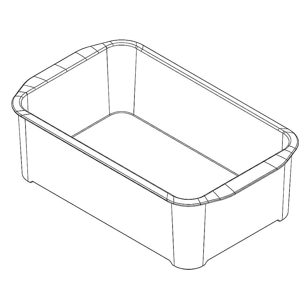 Photo of GE Part #wpw10248856, Refrigerator Door Bin | 15.50 x 9.56 x 6.75 from Repair Parts Direct