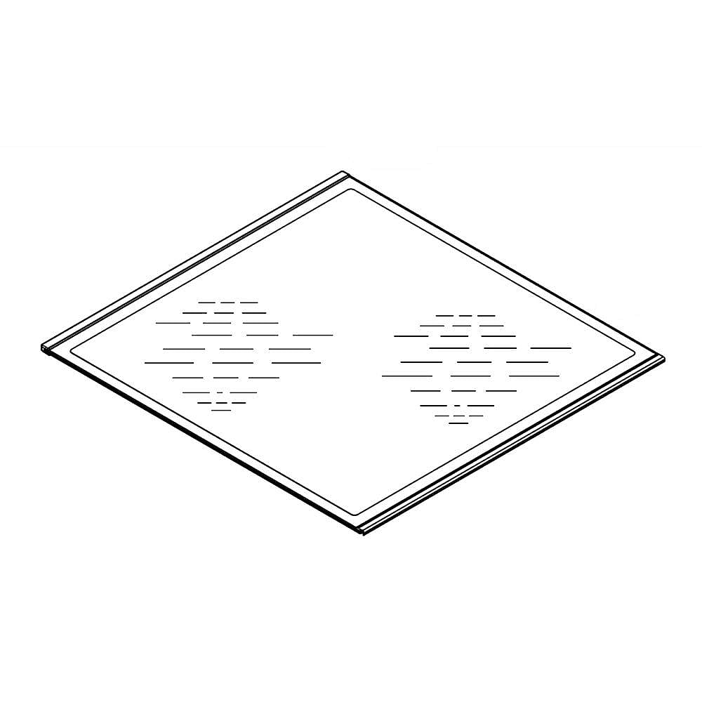 Photo of GE Part #wpw10261028, Refrigerator Glass Shelf | 19.00 x 18.75 x 2.50 from Repair Parts Direct