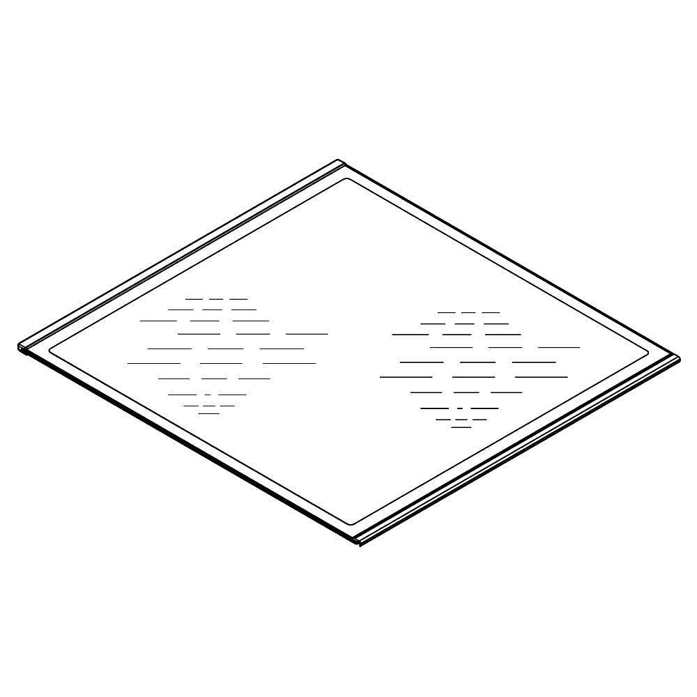 Photo of GE Part #wpw10269160, Refrigerator Glass Shelf | 18.82 x 18.82 x 5.88 from Repair Parts Direct