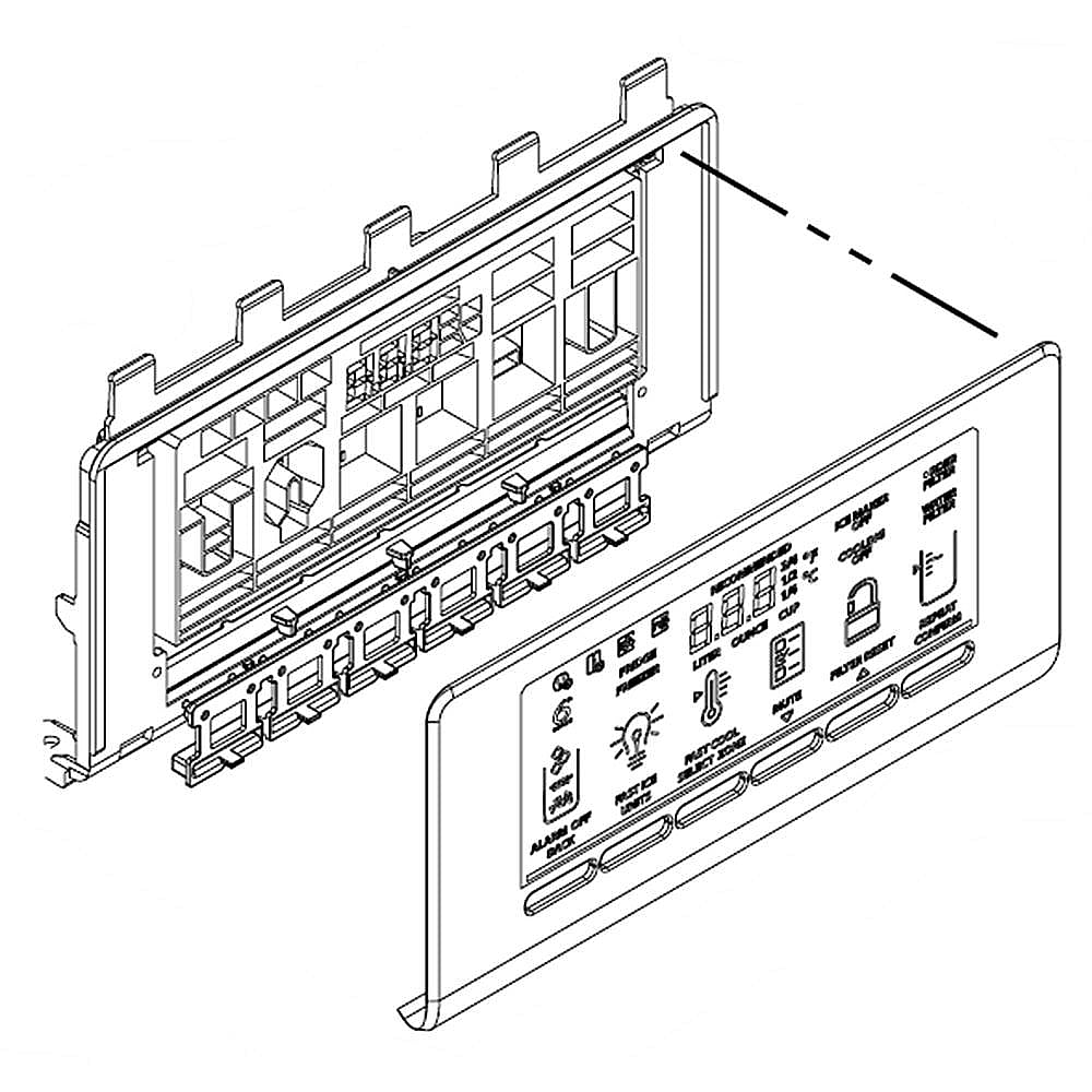 Photo of GE Part #wpw10276276, Refrigerator Electronic Control | 11.75 x 5.25 x 5.75 from Repair Parts Direct