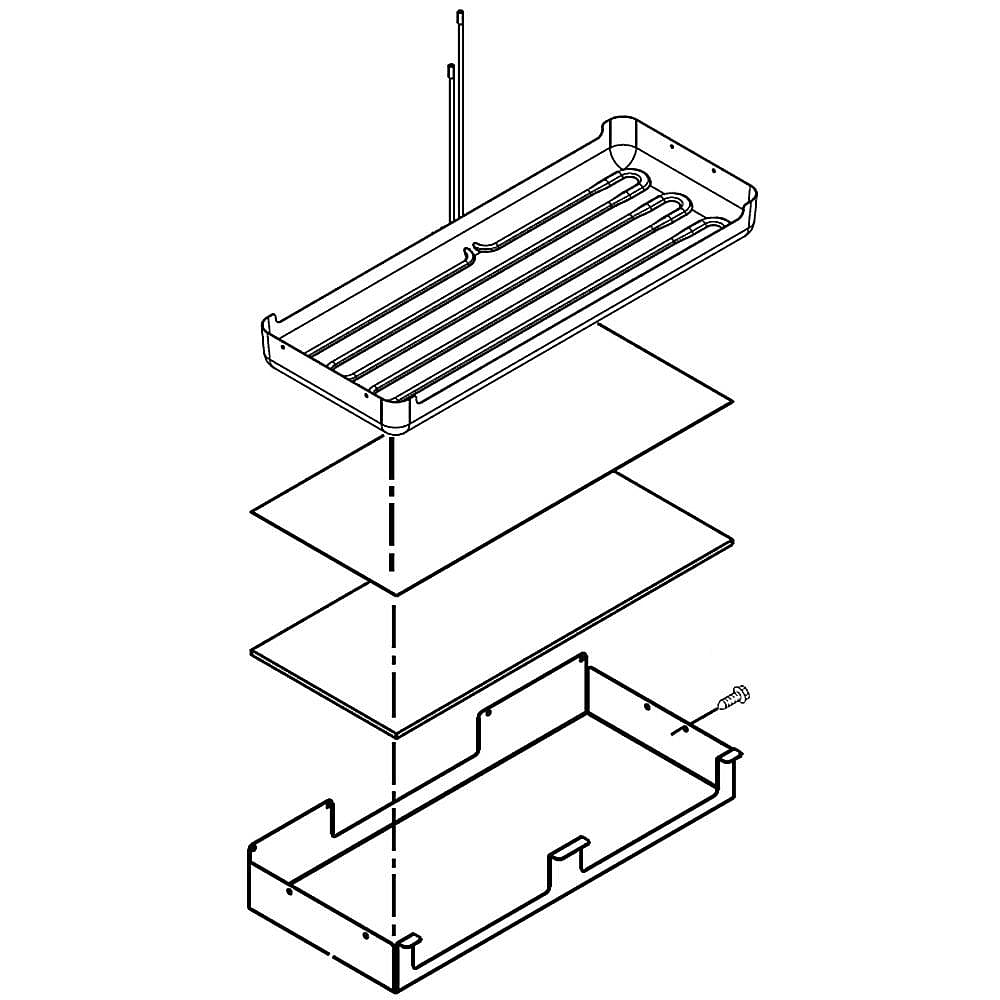 Part #wpw10281063, Refrigerator Heater / 23.38 x 13.75 x 13.88