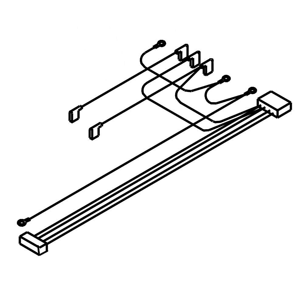 Part #wpw10290745, Refrigerator Evaporator Wire Harness (Replaces W10290745) / 11.00 x 4.00 x 1.00