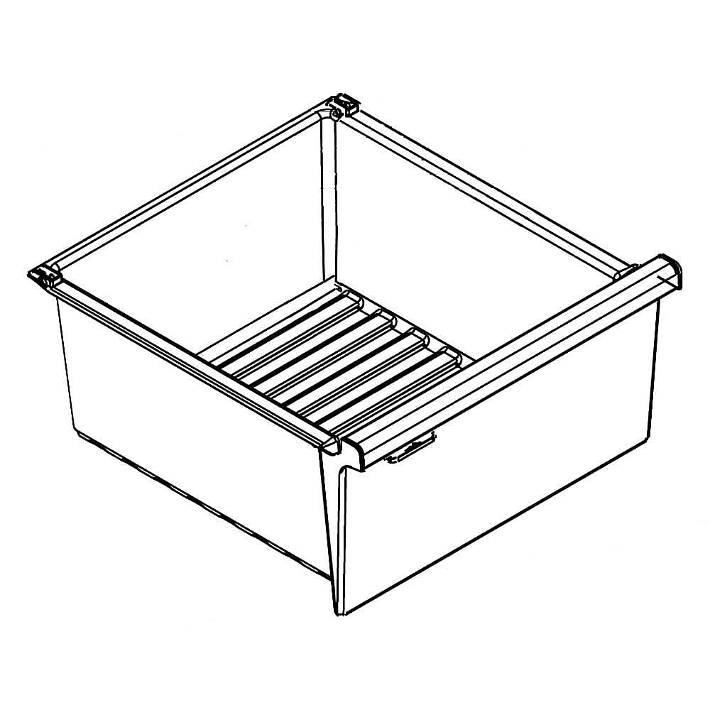 Photo of GE Part #wpw10296843, Refrigerator Crisper | 19.69 x 11.57 x 16.13 from Repair Parts Direct