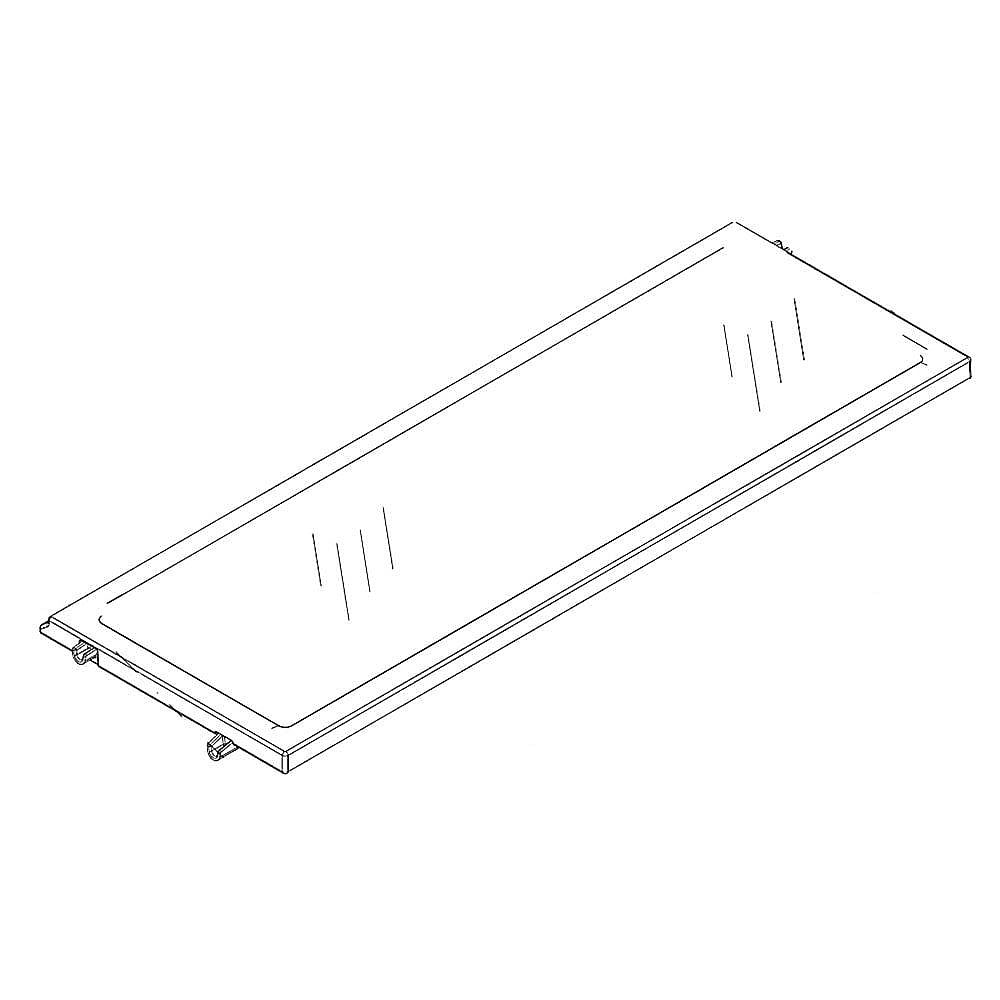 Photo of GE Part #wpw10305243, Refrigerator Glass Shelf | 9.00 x 3.00 x 24.75 from Repair Parts Direct