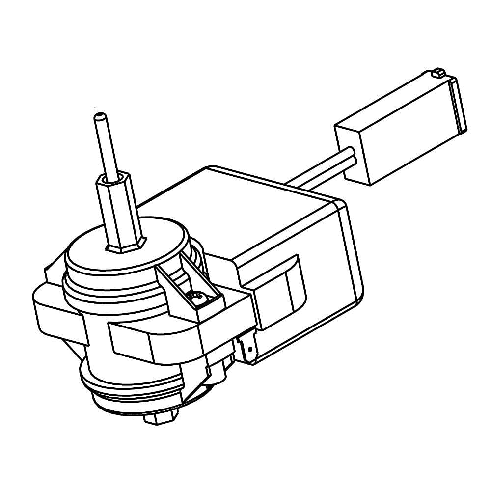 Photo of GE Part #wpw10312014, Refrigerator Evaporator Fan Motor | 4.75 x 4.25 x 5.88 from Repair Parts Direct