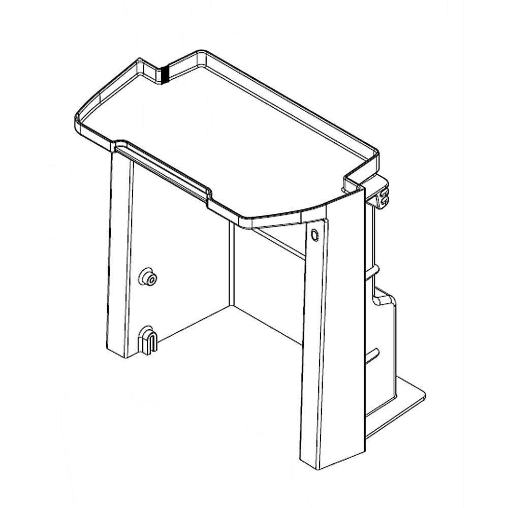 Part #wpw10317224, Refrigerator Door Tilt-Out Bin Stop / 15.30 x 13.00 x 7.01