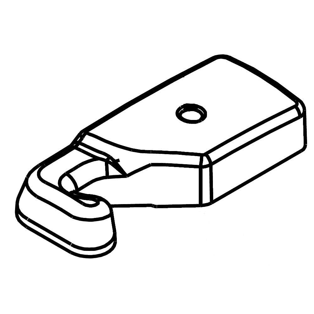Part #wpw10337648, Refrigerator Door Hinge Cover | 6.50 x 3.00 x 1.25
