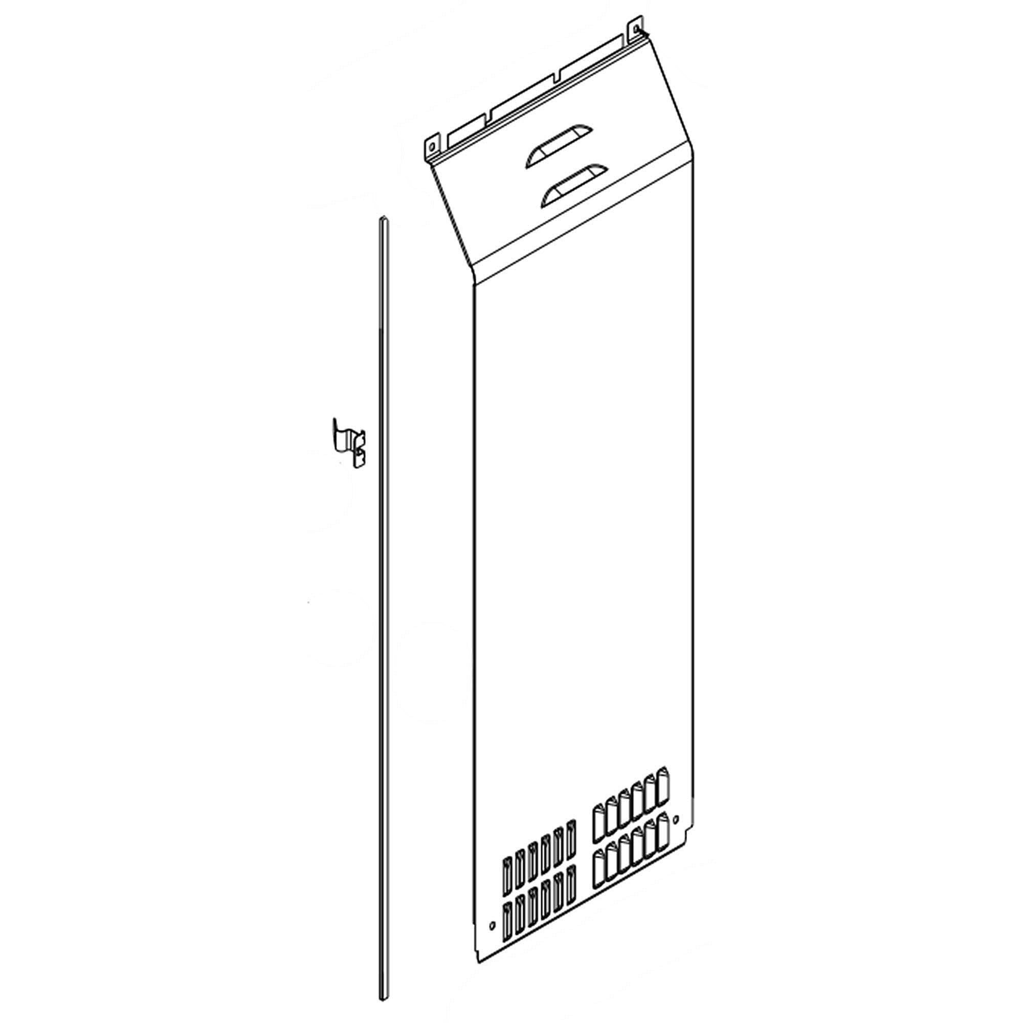 Photo of GE Part #wpw10388269, Refrigerator Evaporator Cover | 35.32 x 15.32 x 2.19 from Repair Parts Direct