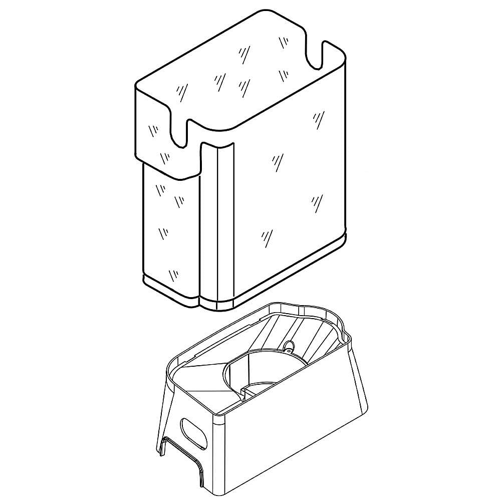 Part #wpw10395656, Refrigerator Ice Container | 17.00 x 9.94 x 20.00