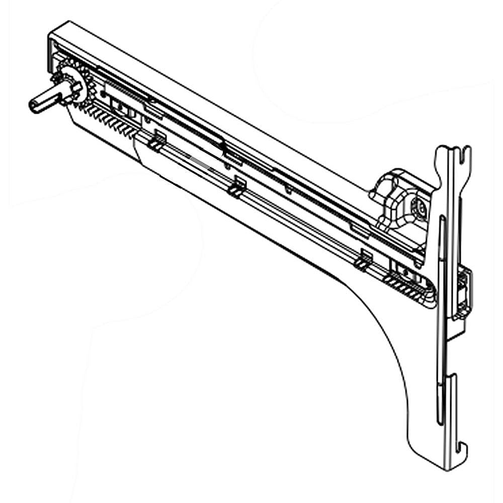 Part #wpw10397635, Refrigerator Freezer Drawer Slide Rail, Right (Replaces W10397635) / 14.17 x 4.79 x 23.45