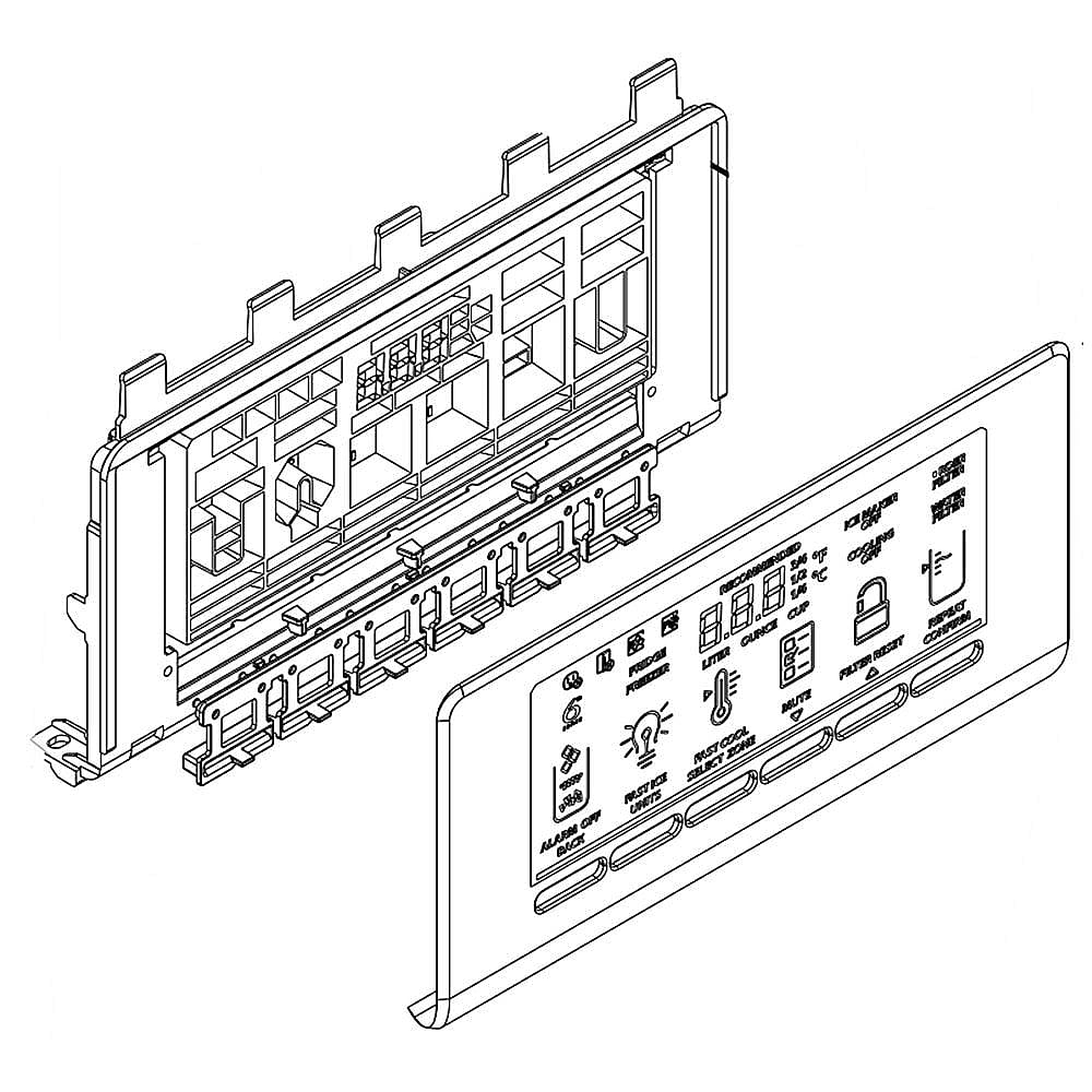 Refrigerator Dispenser User Interface Control (Storm Cloud)