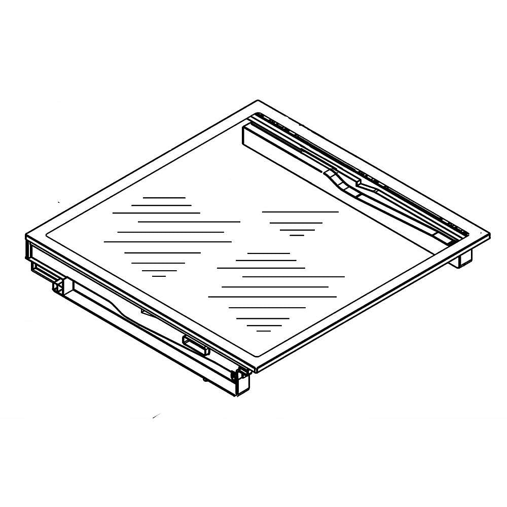 Part #wpw10440266, Refrigerator Crisper Drawer Cover / 18.31 x 4.25 x 22.75