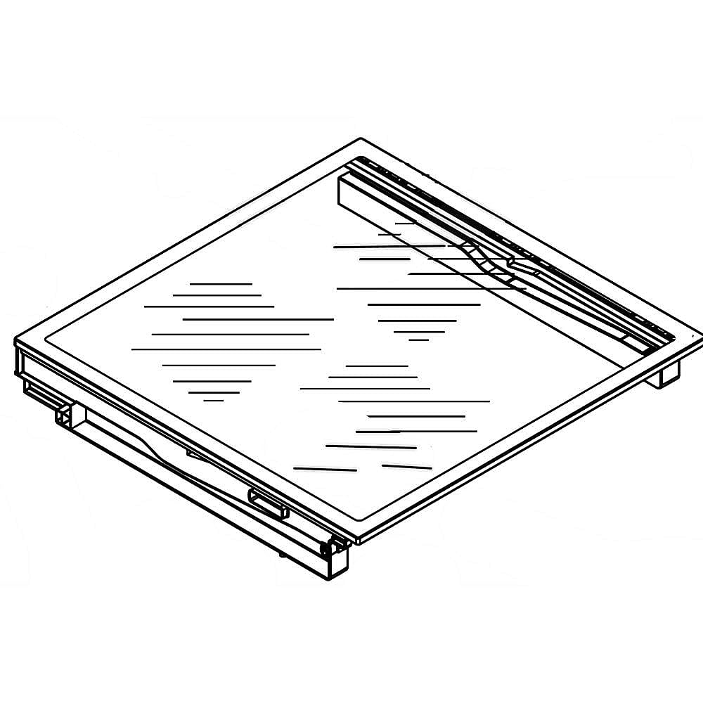 Part #wpw10463648, Whirlpool Refrigerator Drawer Cover (Replaces W10463648) / 19.00 x 4.25 x 22.75