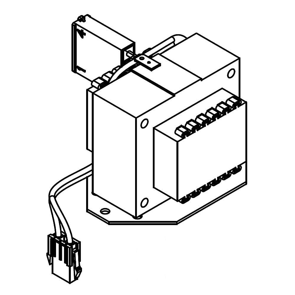 Part #wpw10485951, Ice Maker Low-Voltage Transformer (Replaces W10485951) / 4.75 x 4.25 x 5.88