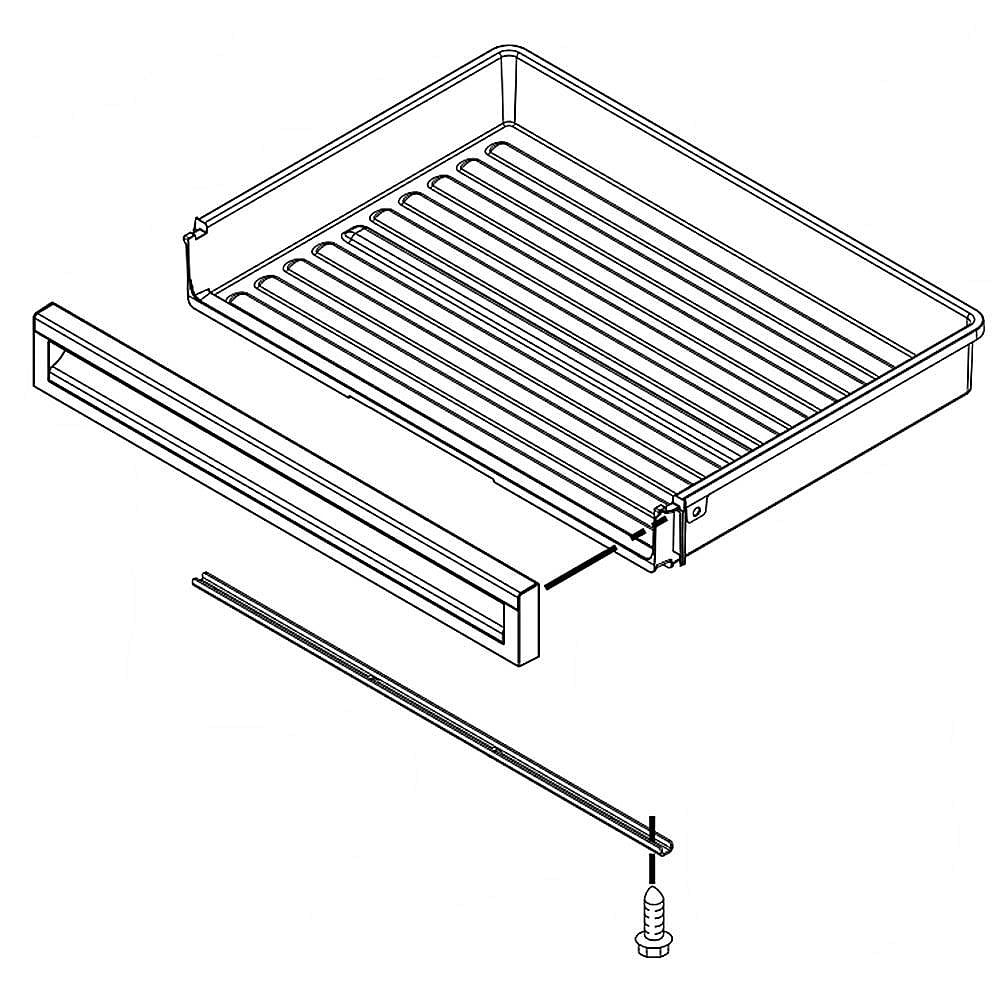 Part #wpw10493169, Refrigerator Freezer Door Bin, Upper (Replaces W10493169, W10781962) / 20.69 x 4.19 x 32.57