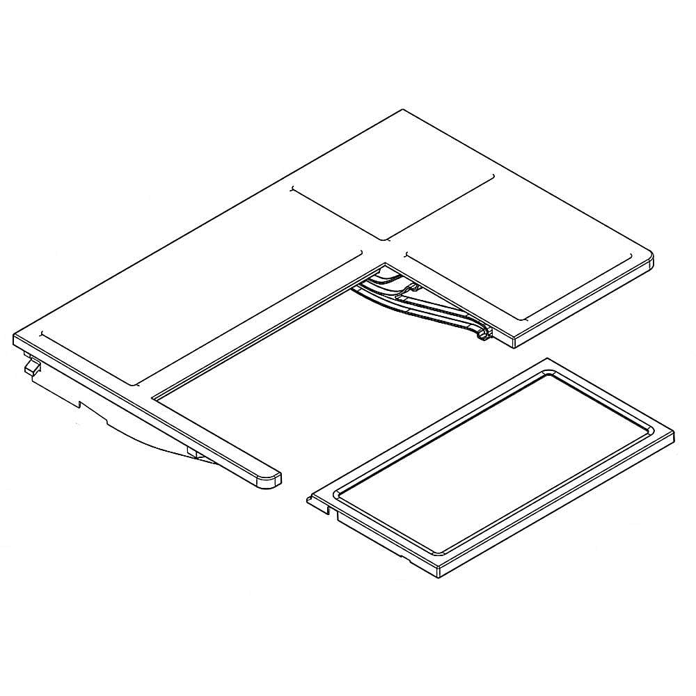 Part #wpw10502933, Refrigerator Shelf Assembly | 39.57 x 6.82 x 30.32