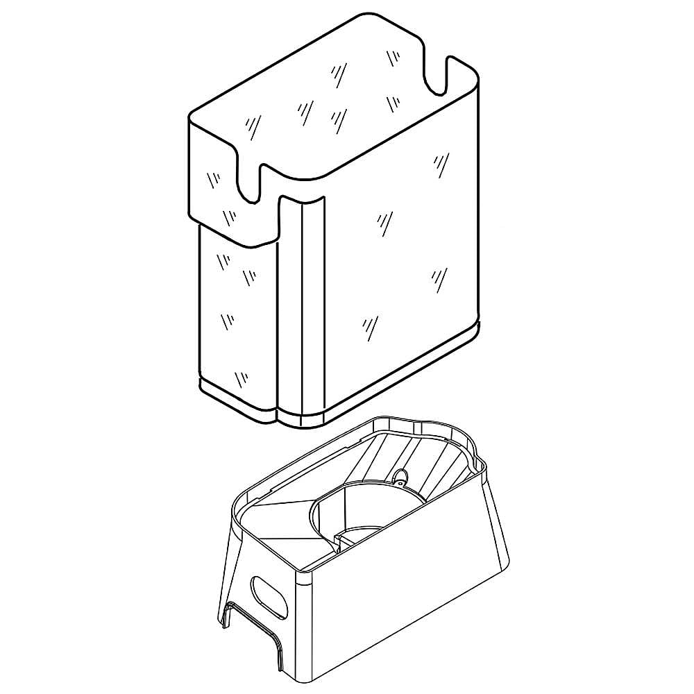 Part #wpw10519441, Refrigerator Ice Container Assembly | 12.00 x 9.75 x 16.50