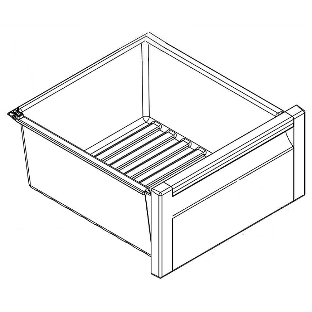 Part #wpw10531082, Refrigerator Deli Drawer | 19.75 x 11.50 x 16.25