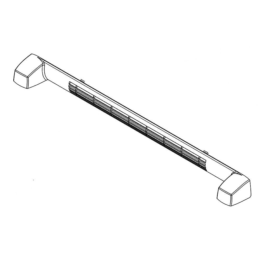 Part #wpw10534153, Refrigerator Toe Grille (Black) / 6.50 x 3.25 x 36.00