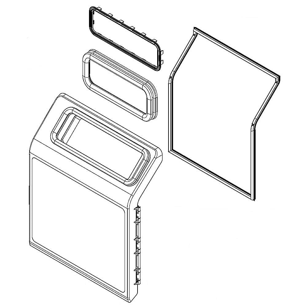 Part #wpw10549589, Door Assembly / 16.94 x 16.44 x 5.50