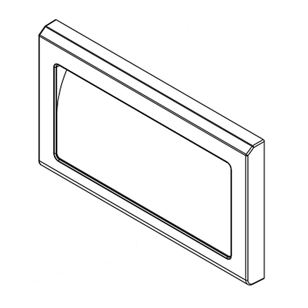 Part #wpw10564297, Refrigerator Crisper Drawer Front / 8.32 x 3.82 x 18.60