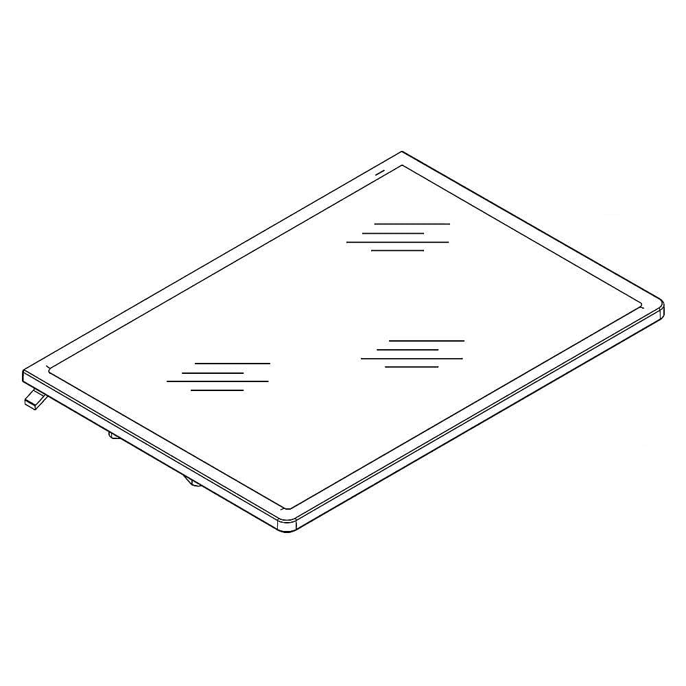 Part #wpw10579374, Refrigerator Full-Width Shelf Assembly / 30.62 x 19.25 x 2.25