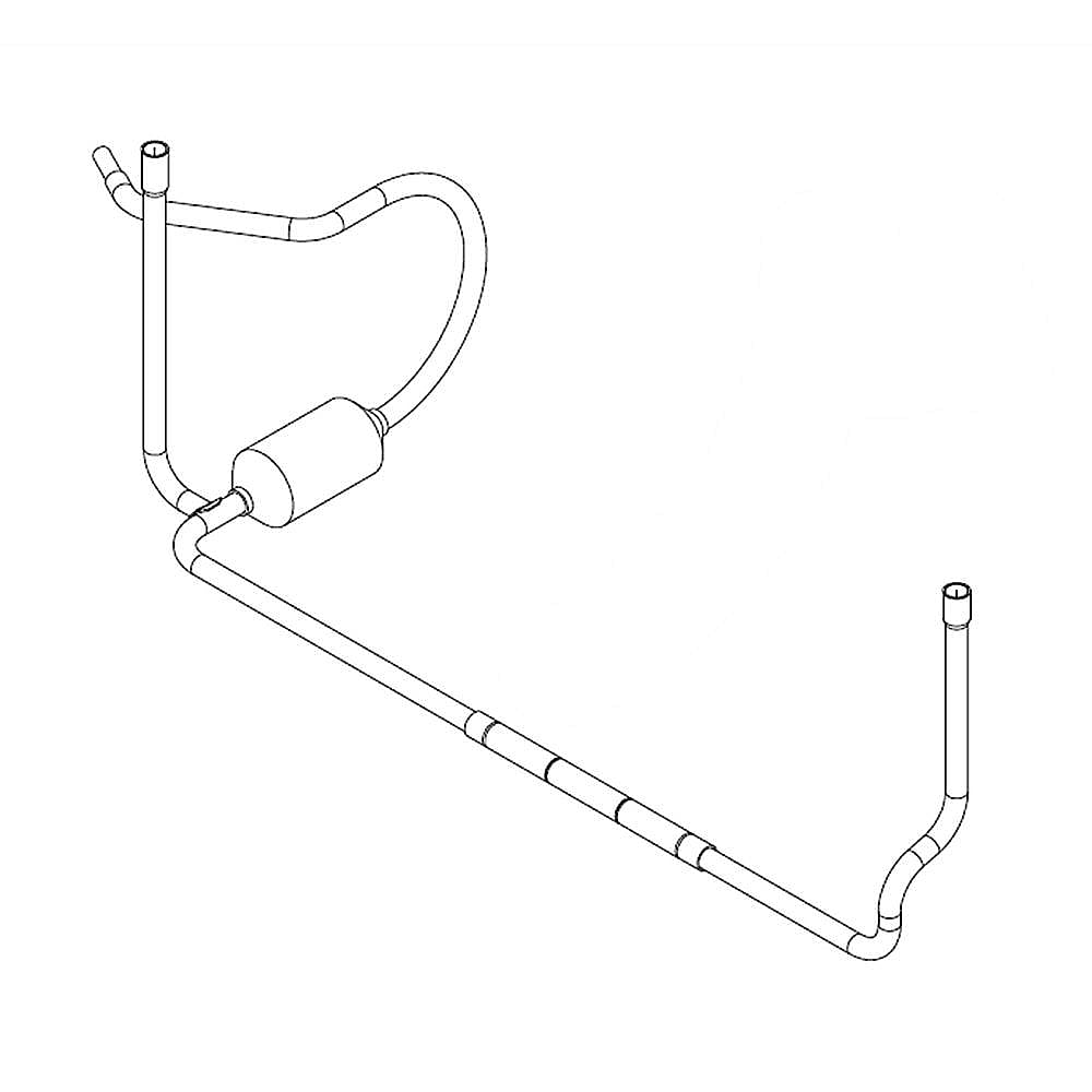 Part #wpw10626970, Refrigerator Suction Line / 18.50 x 7.00 x 7.25