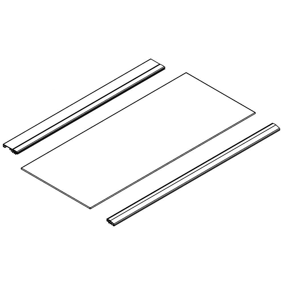 Part #wpw10628707, Refrigerator Glass Shelf Assembly / 30.75 x 19.25 x 2.25