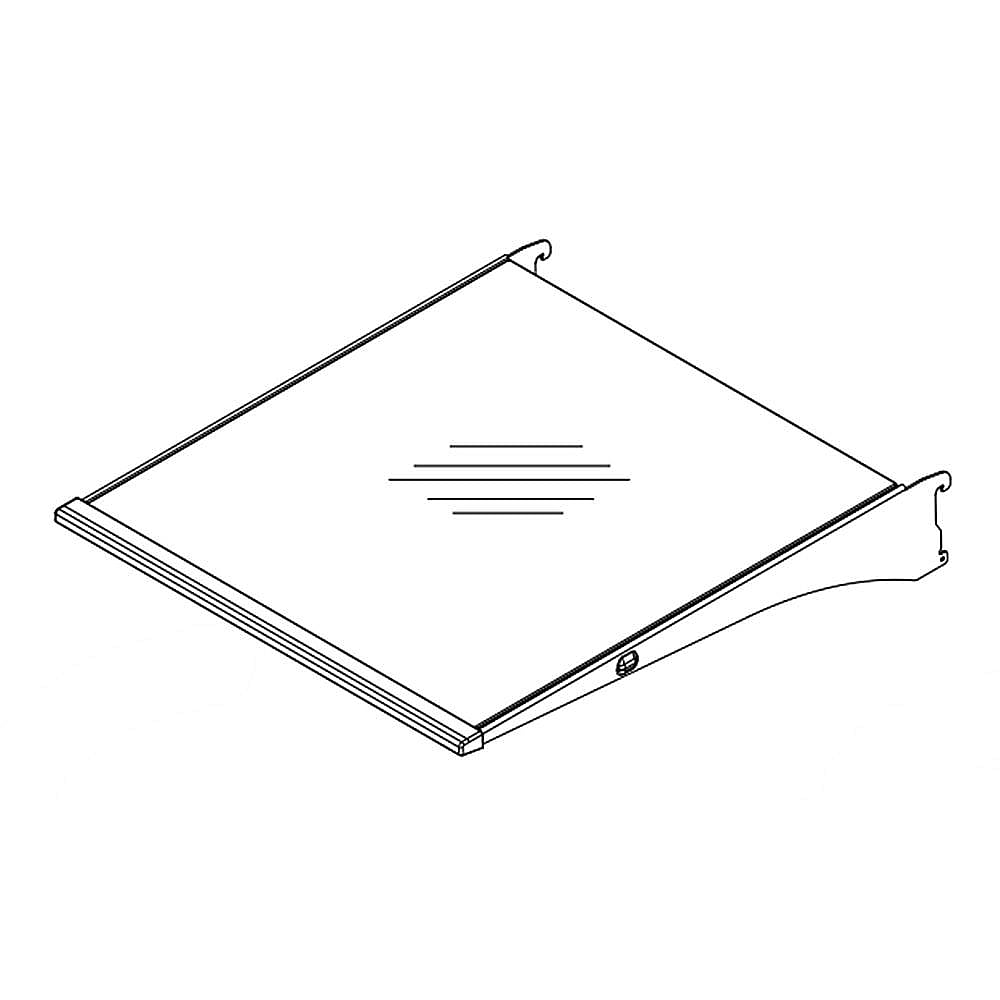Part #wpw10756310, Refrigerator Fixed Shelf / 18.31 x 4.25 x 22.75