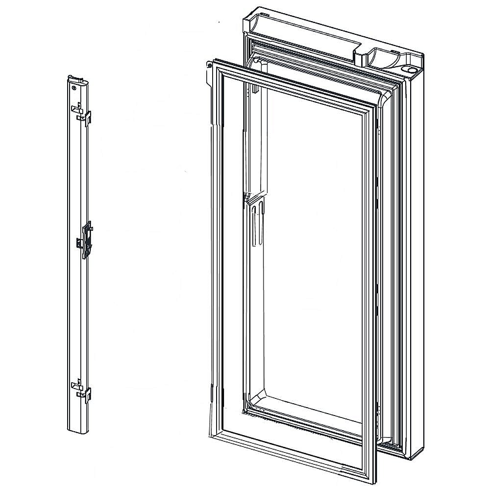 Refrigerator Door Assembly, Left (Black)