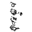 Refrigerator Dispenser Ice Chute Door And Funnel Assembly for Kenmore 11175035120 - Part 30105-0038007-00