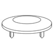 Refrigerator Door Hole Plug (white) for Winia WTE18GBBCD - Part 3010956300
