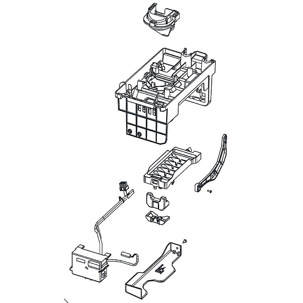 Refrigerator 7-Cube Ice Maker Assembly
