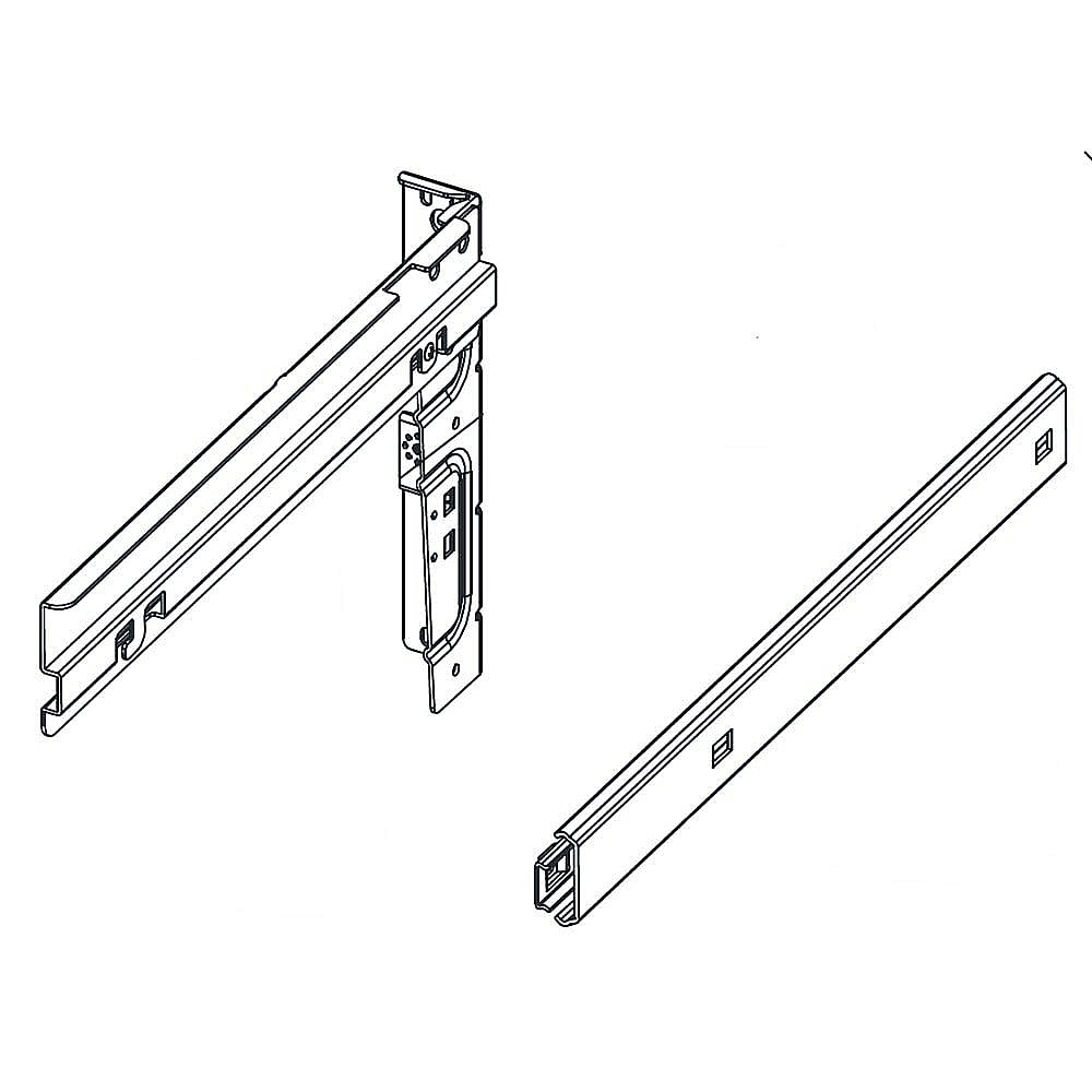 Refrigerator Freezer Drawer Rail Support, Left 3012201400 parts Sears PartsDirect