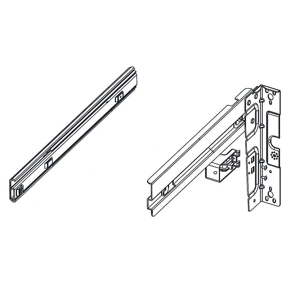 Refrigerator Freezer Drawer Frame and Slide Assembly, Right