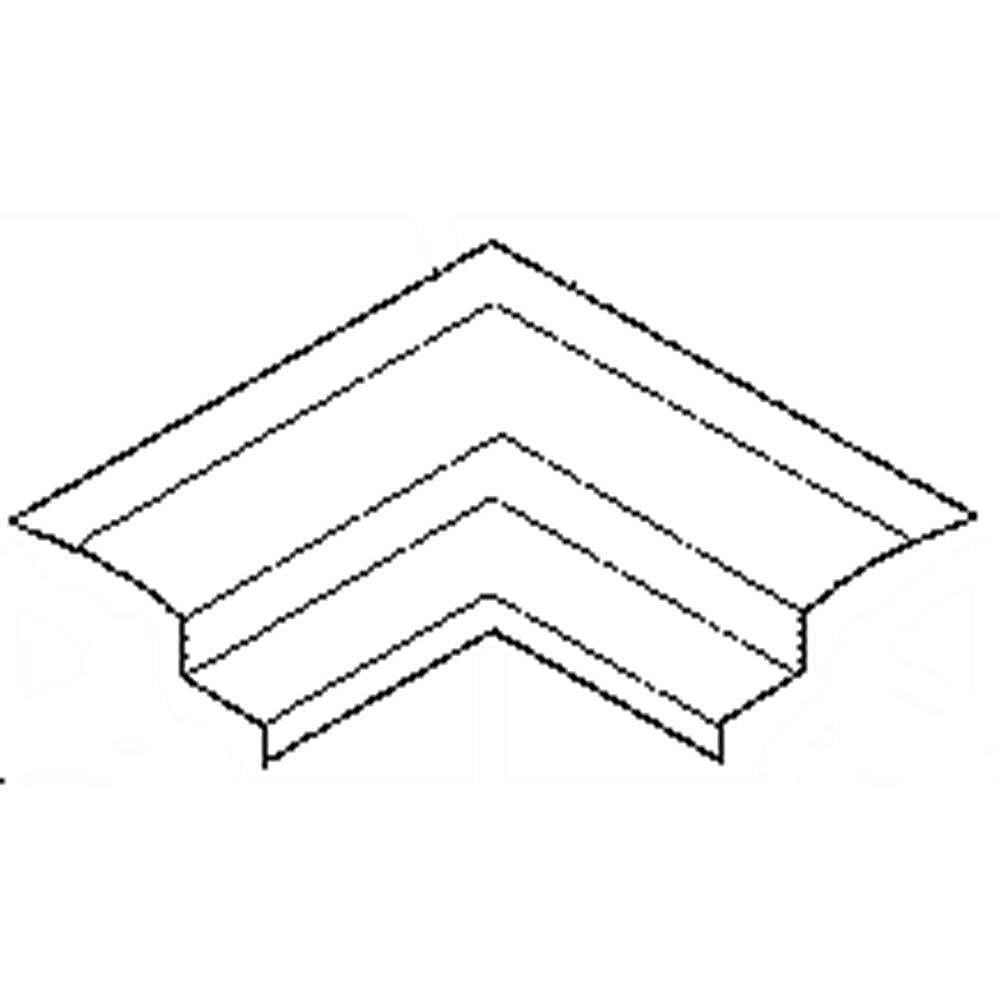 Kenmore Part #216105504, Freezer Breaker Trim, Corner (Black) | 4.05 x 4.00 x 1.10