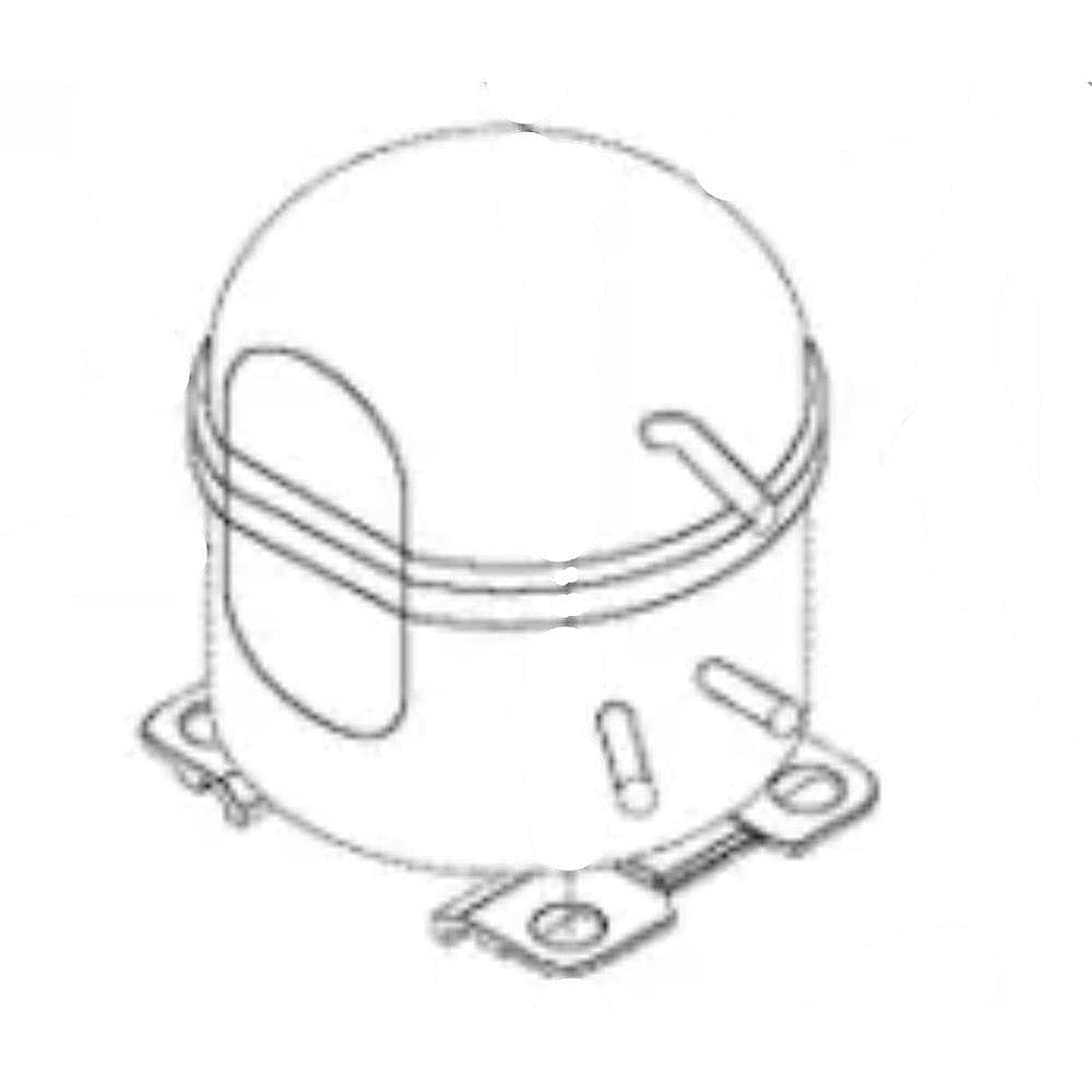 GE Part #216894100, Refrigerator Compressor | 14.60 x 12.10 x 11.50