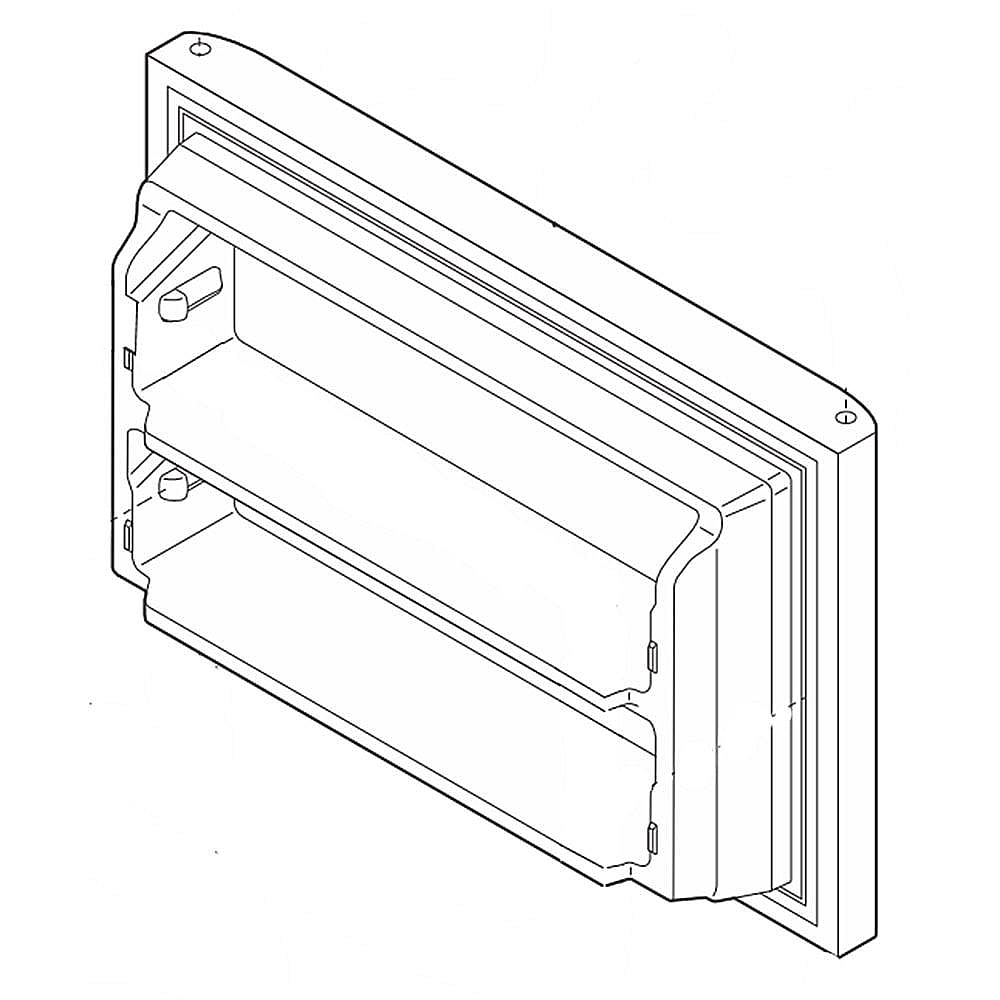 Part #240410208, Refrigerator Freezer Door Assembly (Stainless) / 34.60 x 23.60 x 11.30
