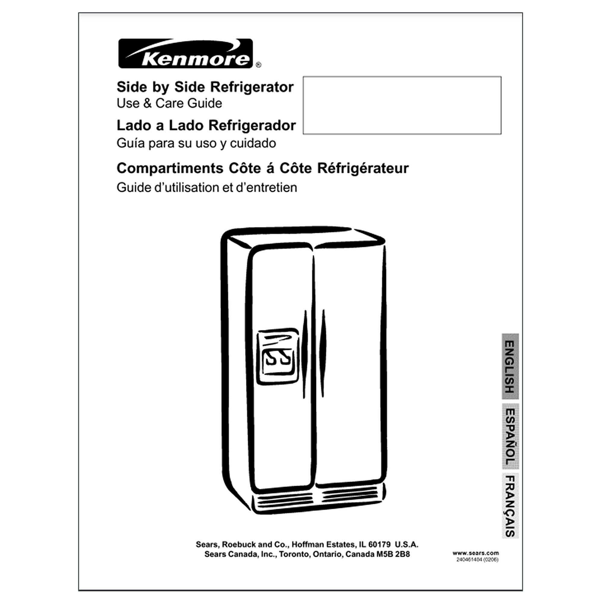 Part #240461404, Refrigerator Owners Manual / 15.00 x 11.00 x 0.00