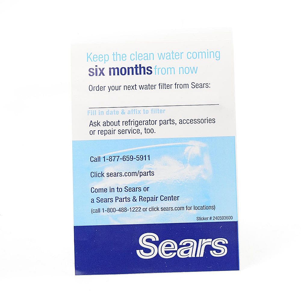 Part #240593600, Refrigerator Label