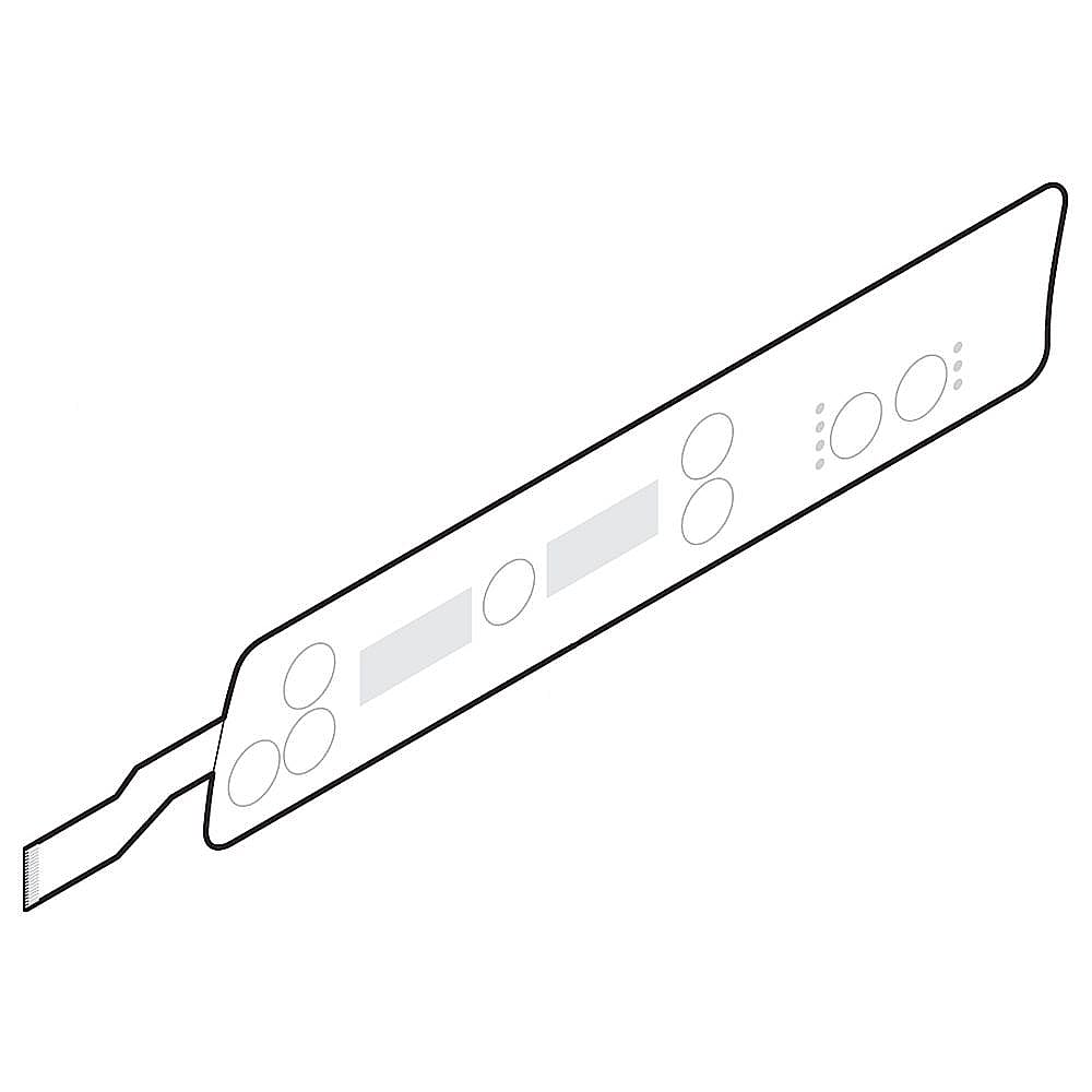 Frigidaire Part #240598701, Refrigerator Control Membrane Switch | 14.95 x 8.40 x 0.10