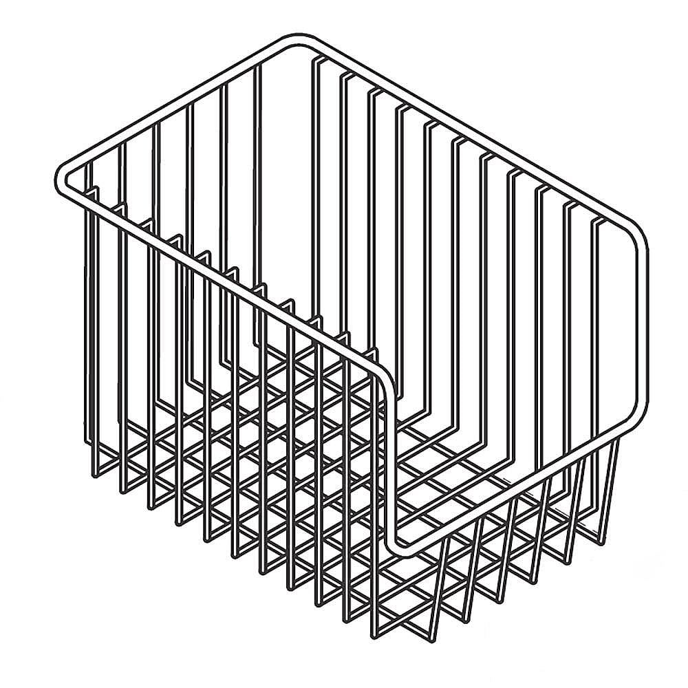 Part #241514902, Basket-Sliding, grey , upper , full