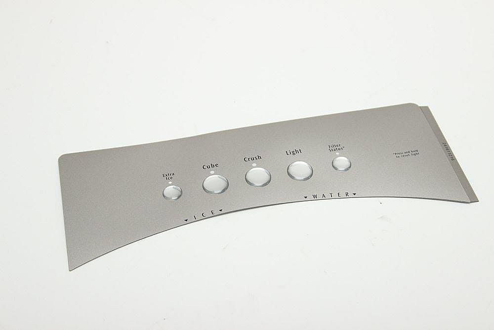Frigidaire Part #241611216, Refrigerator Dispenser Control Overlay | 10.80 x 4.00 x 0.65